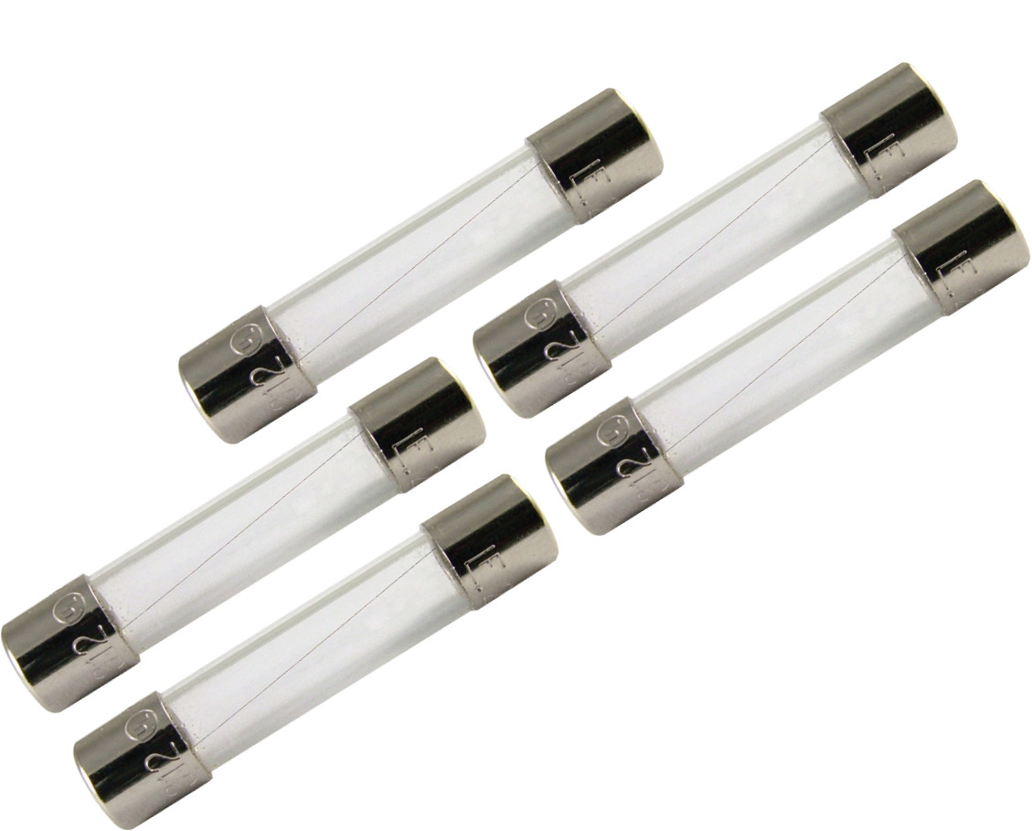 Fuse - 2.5amp Fast-Blow, 250V, 3AG, 0.25" x 1.25", 5-Pack