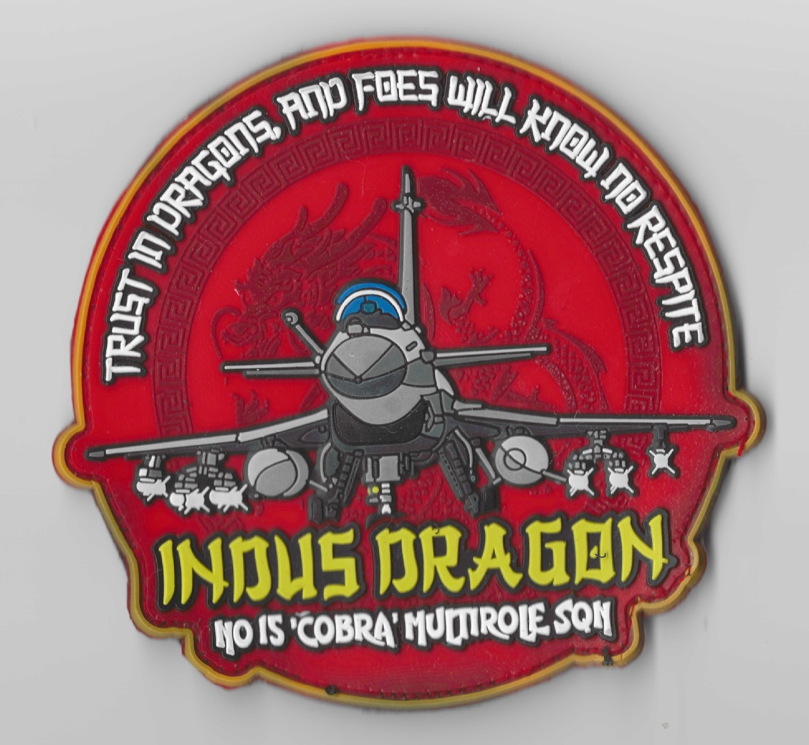 New Pakistan Air Force Patch Indus Dragon J 10C No 15 "Cobra" Multirole Sqd. PAF