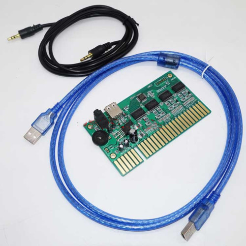 Arcade machine JAMMA Interface to USB PC Joystick w/ audio amplifier PCB