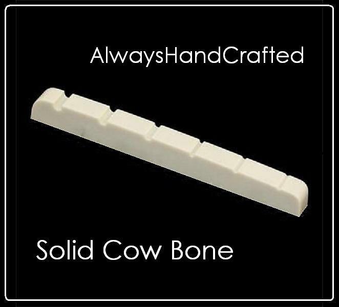 AlwaysHandCrafted Real BONE NUT for FENDER Guitar - 41mm / 1 5/8" - FLAT Bottom