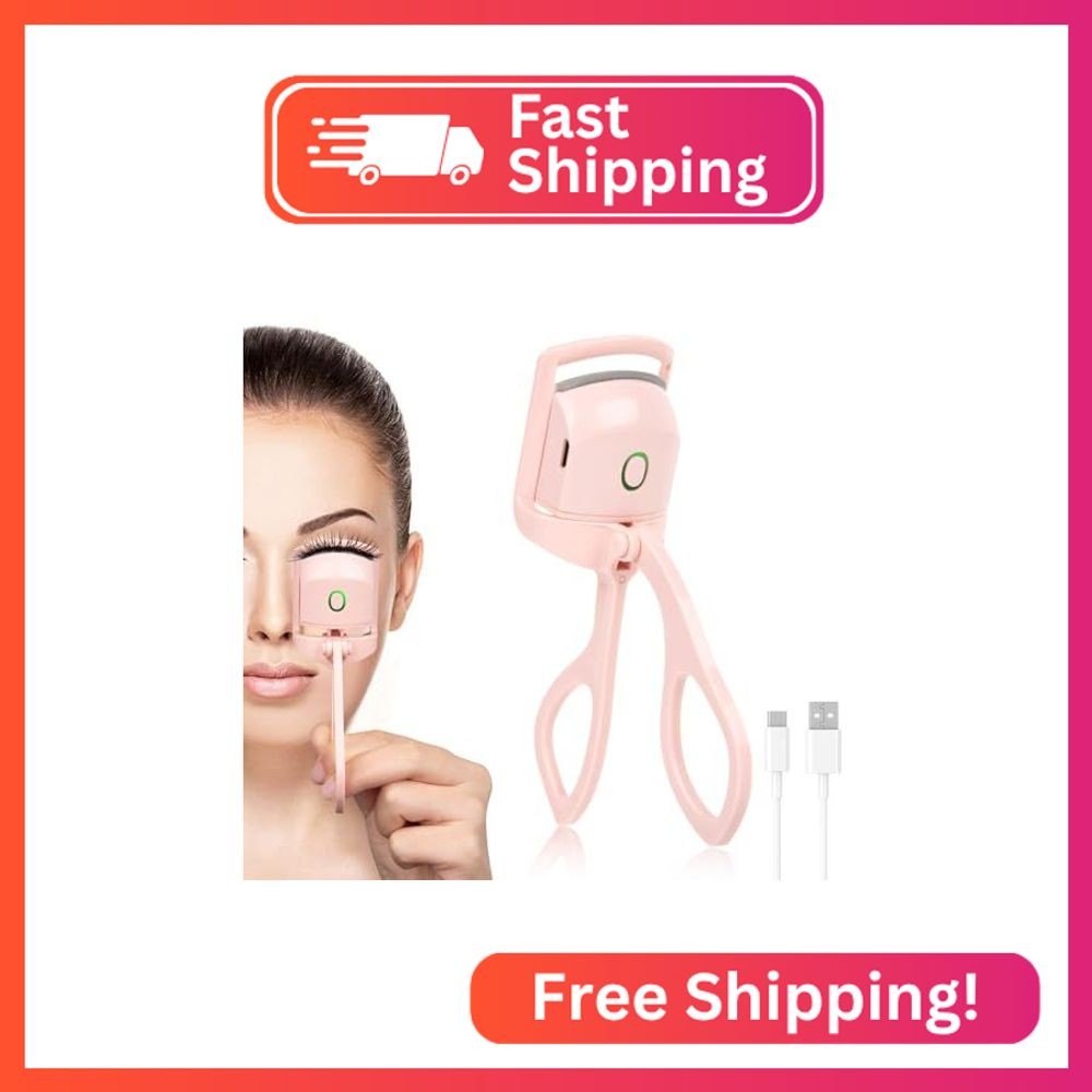 Electric Heated Eyelash Curler for Women – USB Rechargeable Heated Lash Curler w