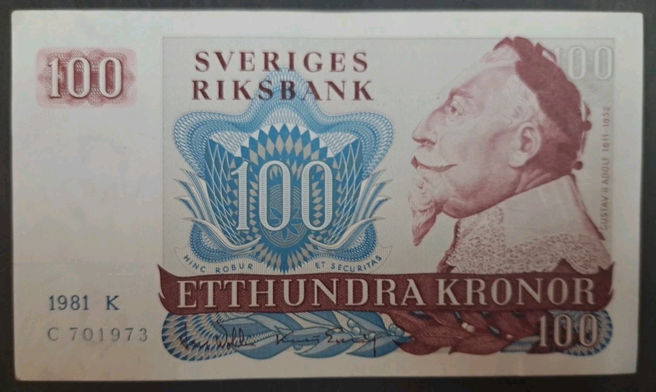 1981 Sweden 100 Kronor P54c, K-C701973.