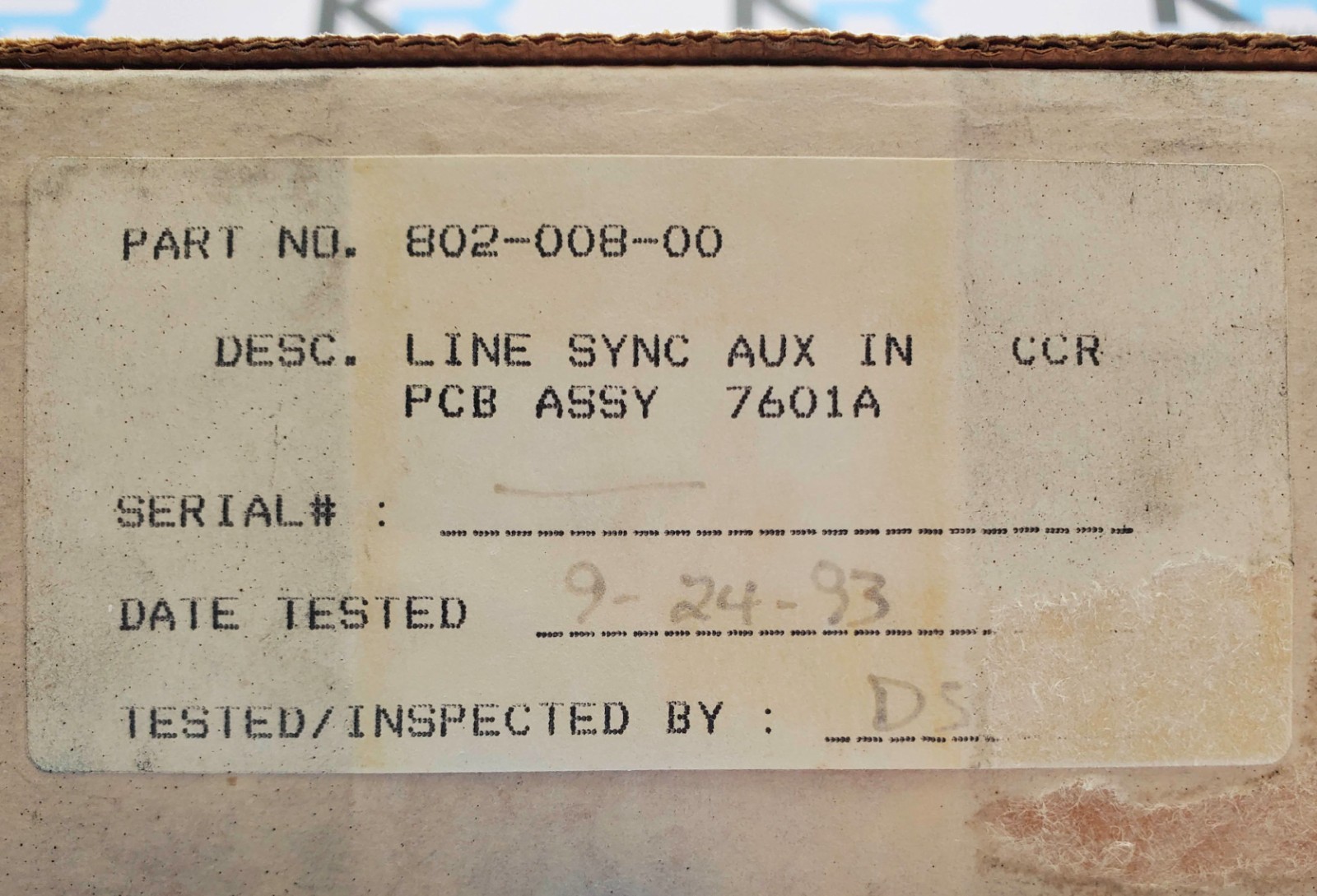 WEB Printing 802-008-00 Circuit Board
