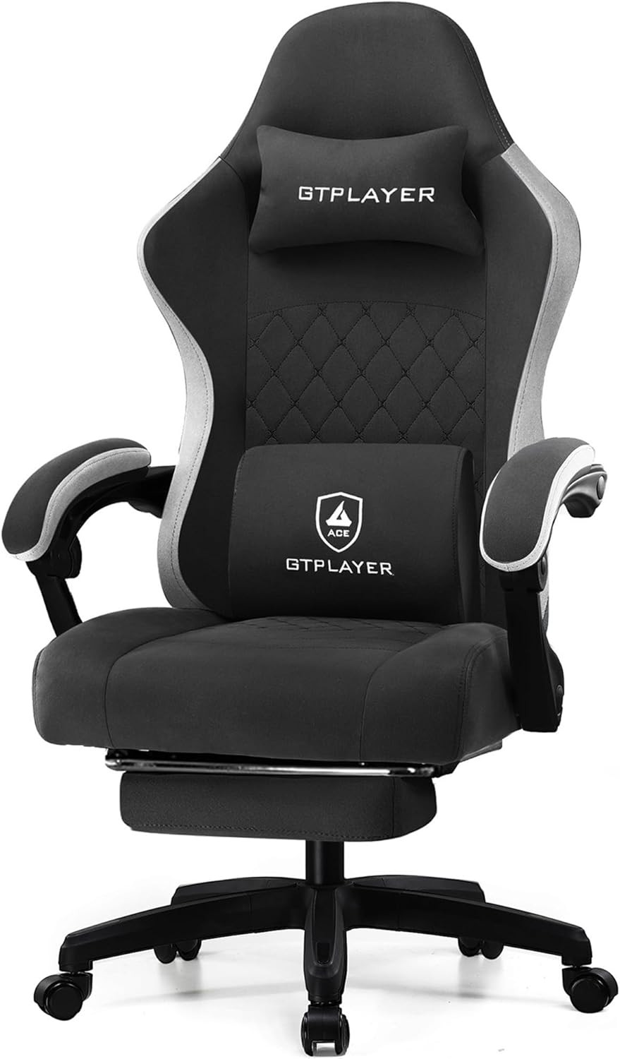 Gaming Chair, Computer Office Chair with Pocket Spring Cushion, Linkage Armrests