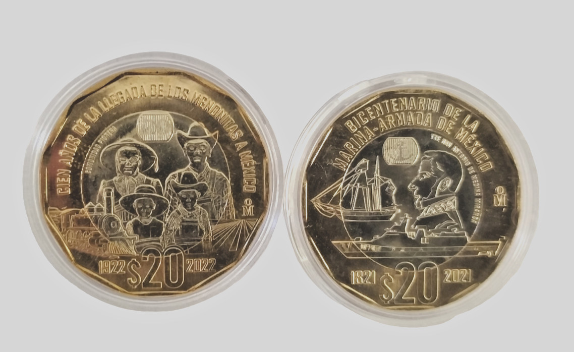 $20 Pesos 2022 - 100th anniversary of the arrival of the Mennonites in Mexico +