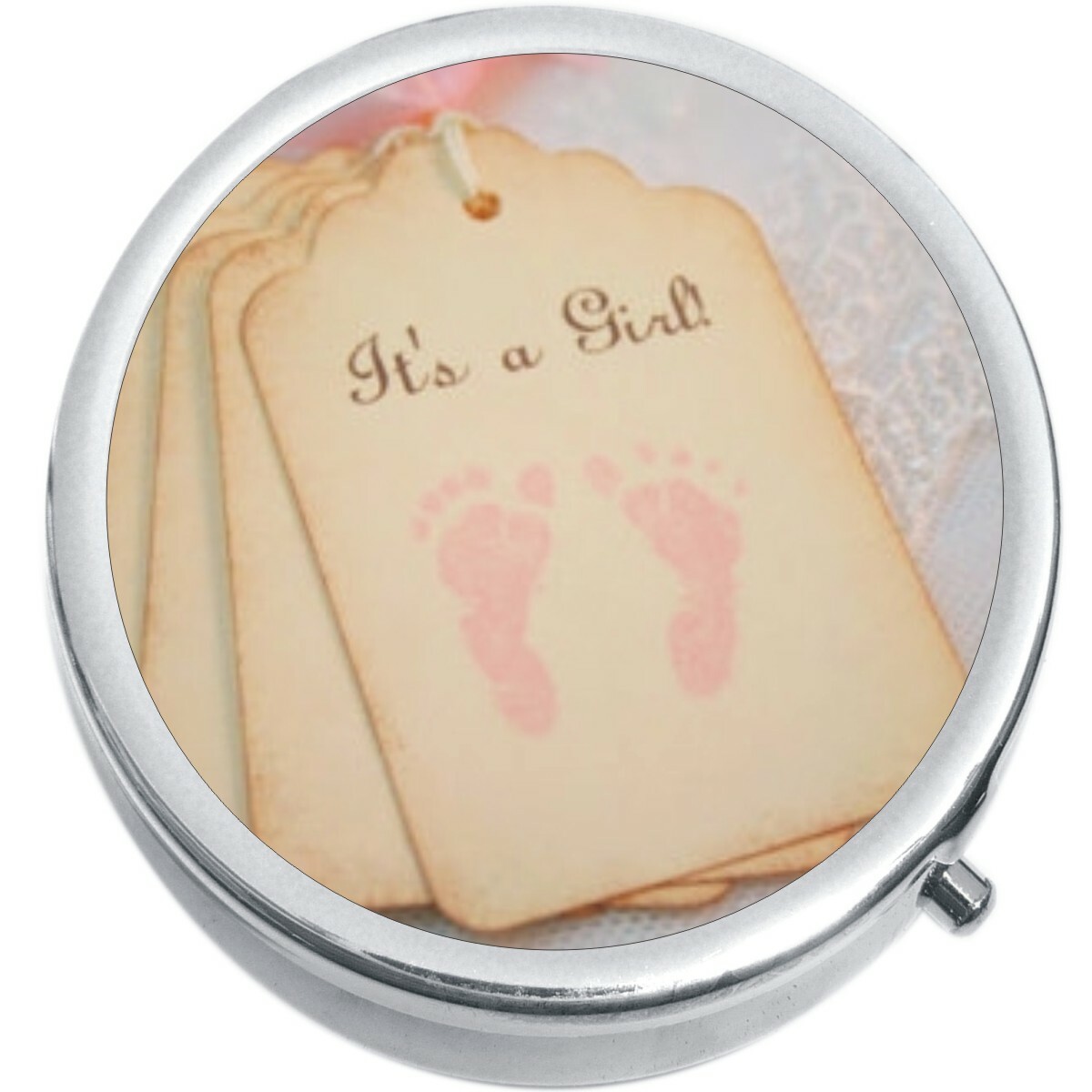 It's a Girl Medicine Vitamin Compact Pill Box
