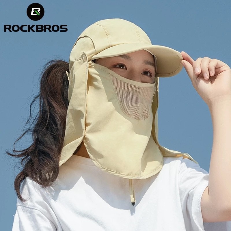 ROCKBROS Sun Hat with Ear and Neck Flap Cover UPF 50+ Protection Unisex Adults