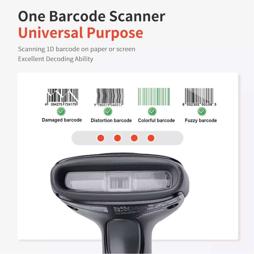 Honeywell Hyperion 1300G Handheld USB Barcode POS Scanner Reader Kit 1300G-2USB