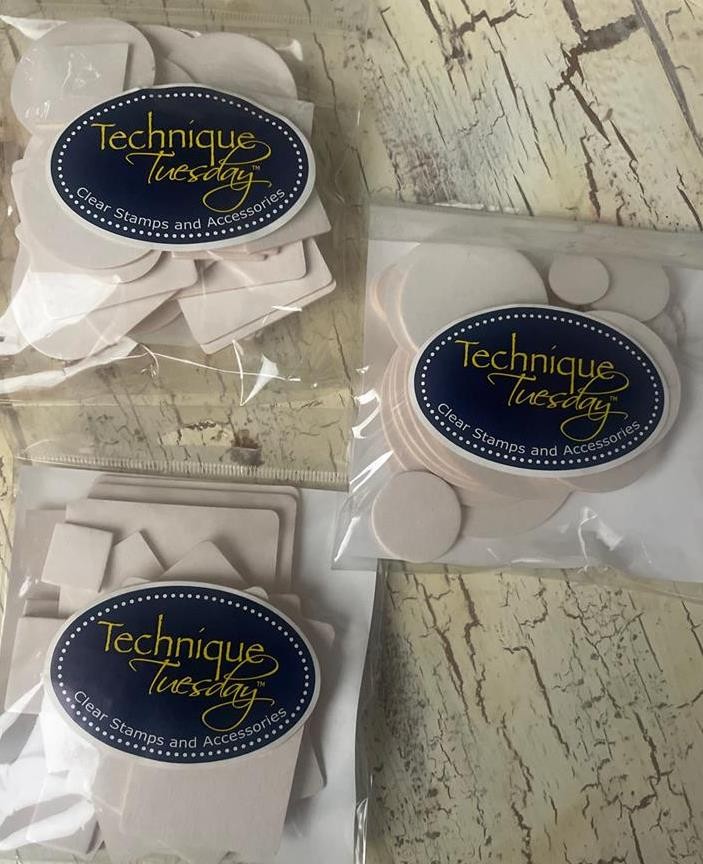 vintage TECHNIQUE TUESDAY TILES  stamping surface dimensional 3 packs free USA s