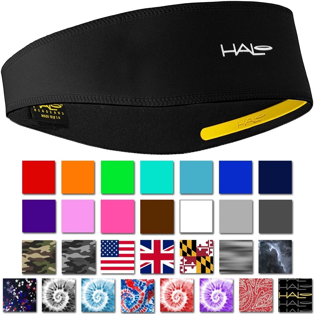 Halo Headband II Pullover Sweatband - Running Cycling - ALL COLORS - Made in USA