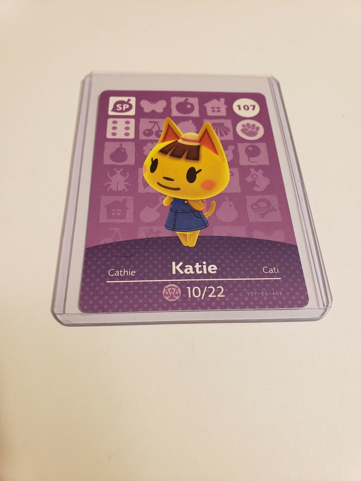 Katie # 107 Animal Crossing Amiibo Card  AUTHENTIC Series 2 NEW NEVER SCANNED!
