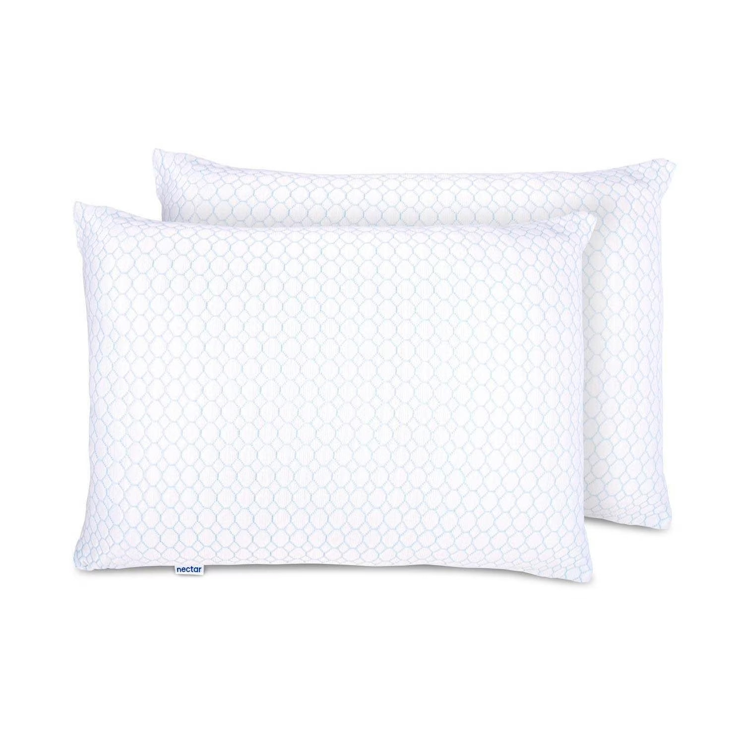 Nectar 2-Pack Cooling Down Alternative Microfiber Pillows, Standard/Queen Size