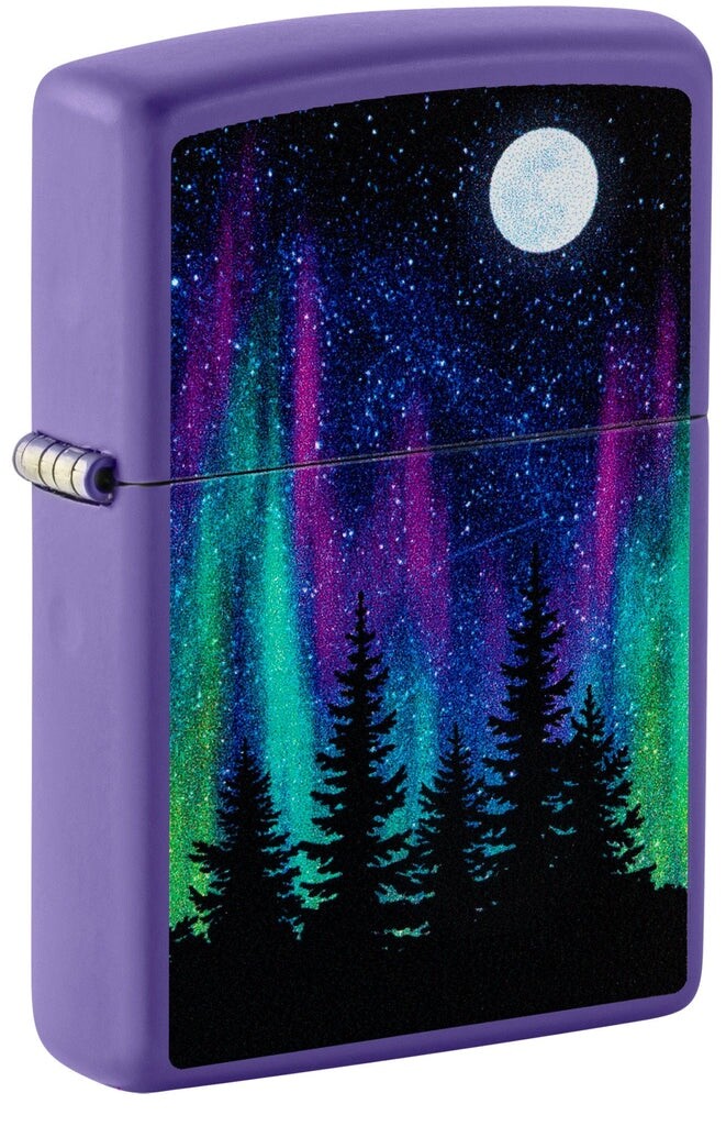Zippo 48565 Windproof Night Forest & Northern Lights, New In Box