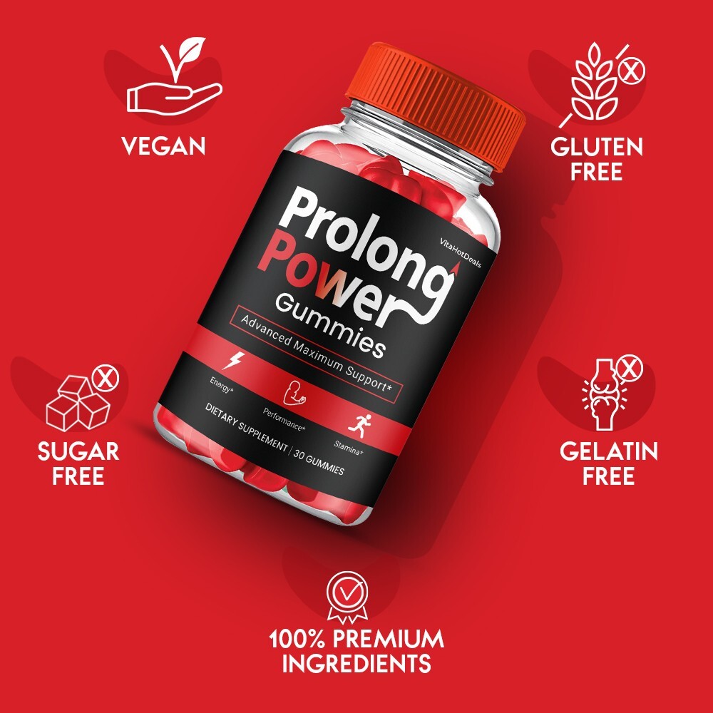 Prolong Power Gummies for Men, Max Strength Male Performance Formula (10 Pack)