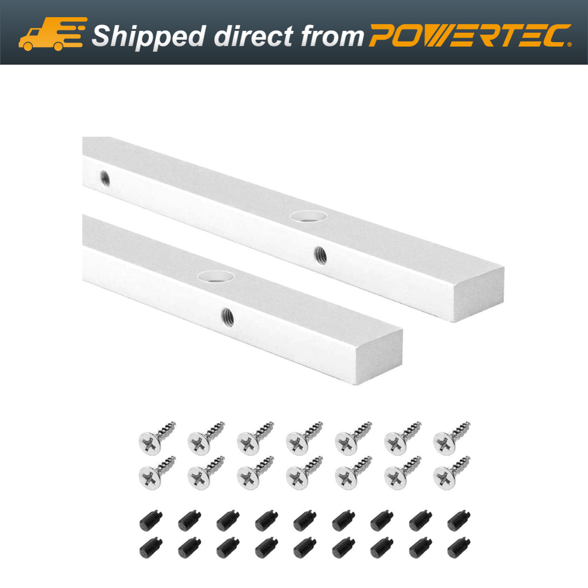 POWERTEC 36" Miter Bar for Standard 3/4" x 3/8" Miter Slot, Sled for Table Saw