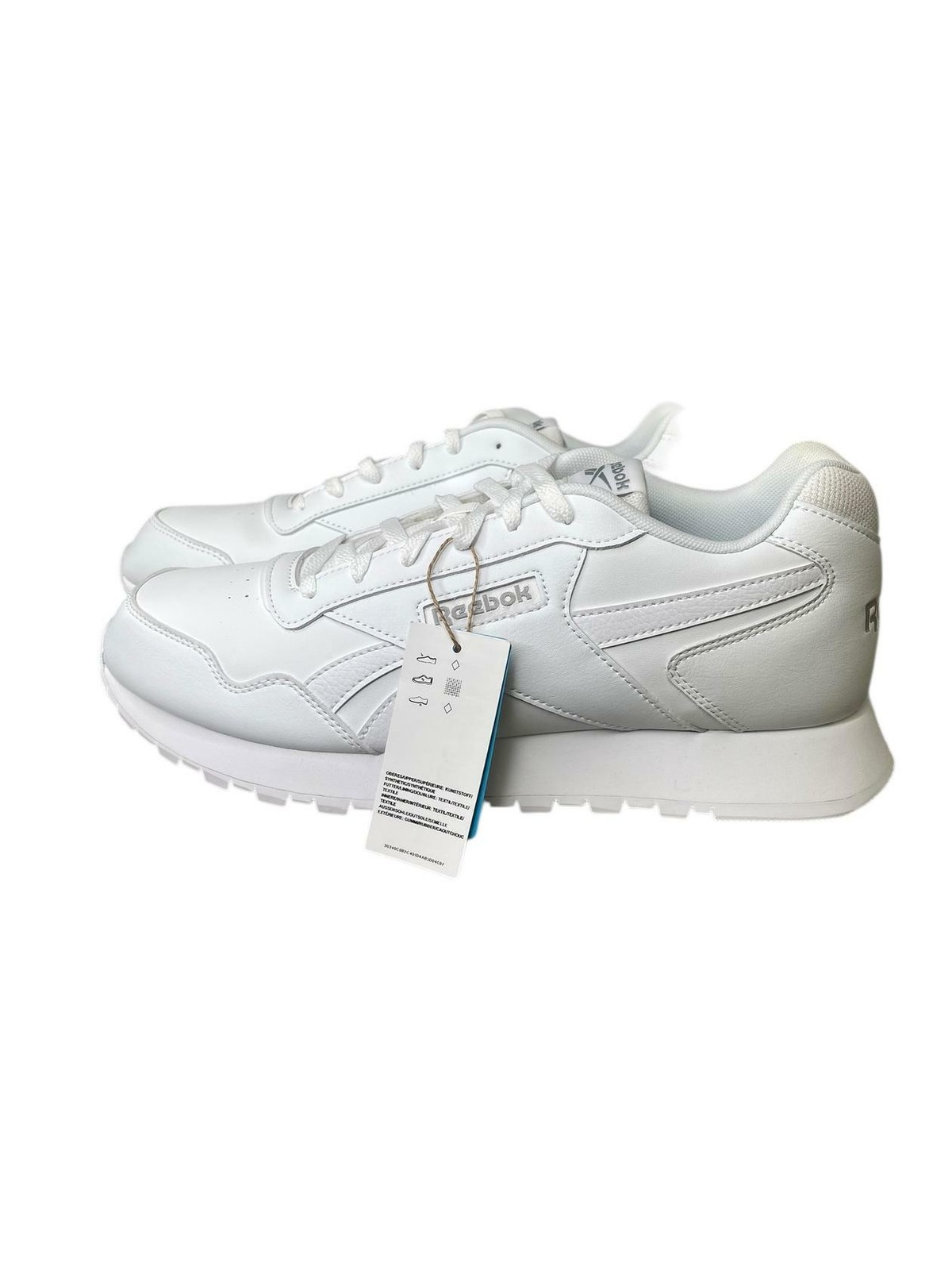 Reebok Men Running Sneaker 100223327 Glide Wide White Cold Grey Size 15 4E
