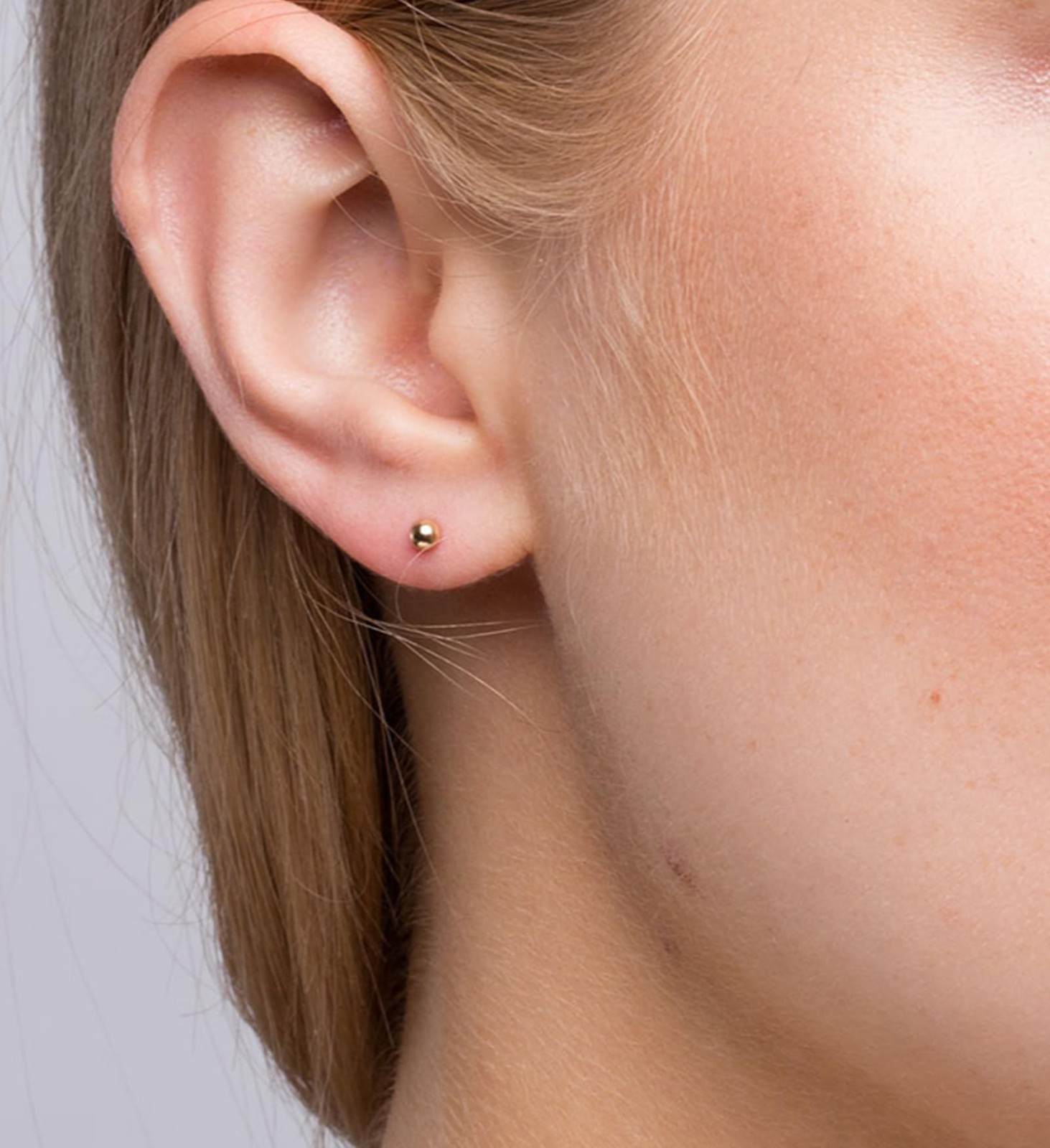 Gold Ear Piercing Gun Kit - Self Piercing Earrings with Opal Studs