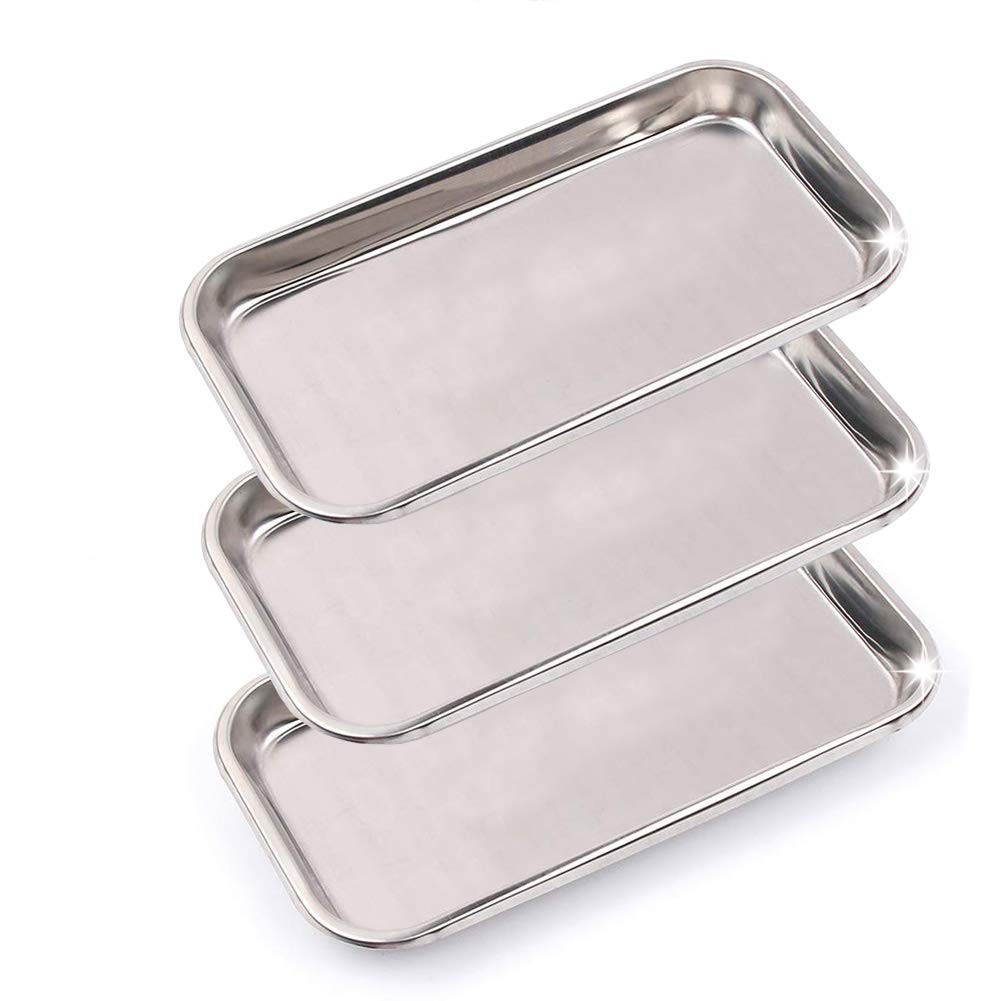 3 Pack Professional Medical Surgical Stainless 8.6" * 4.3" * 0.8", Sliver