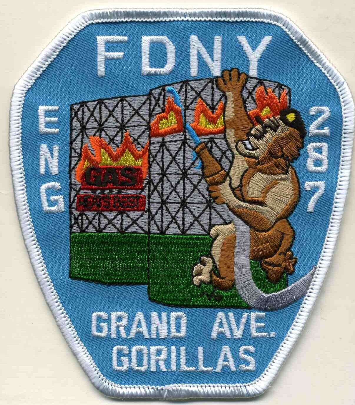 New York City - Engine-287 "Grand Ave. Gorillas" (4" x 4.5" size) fire patch