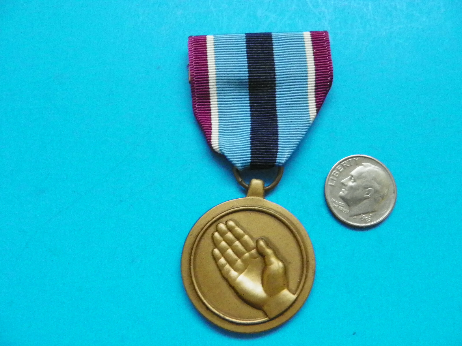 VIETNAM ORIGINAL U.S. ARMY ARMED FORCES HUMANITARIAN SERVICE MEDAL-MAKER MARKED