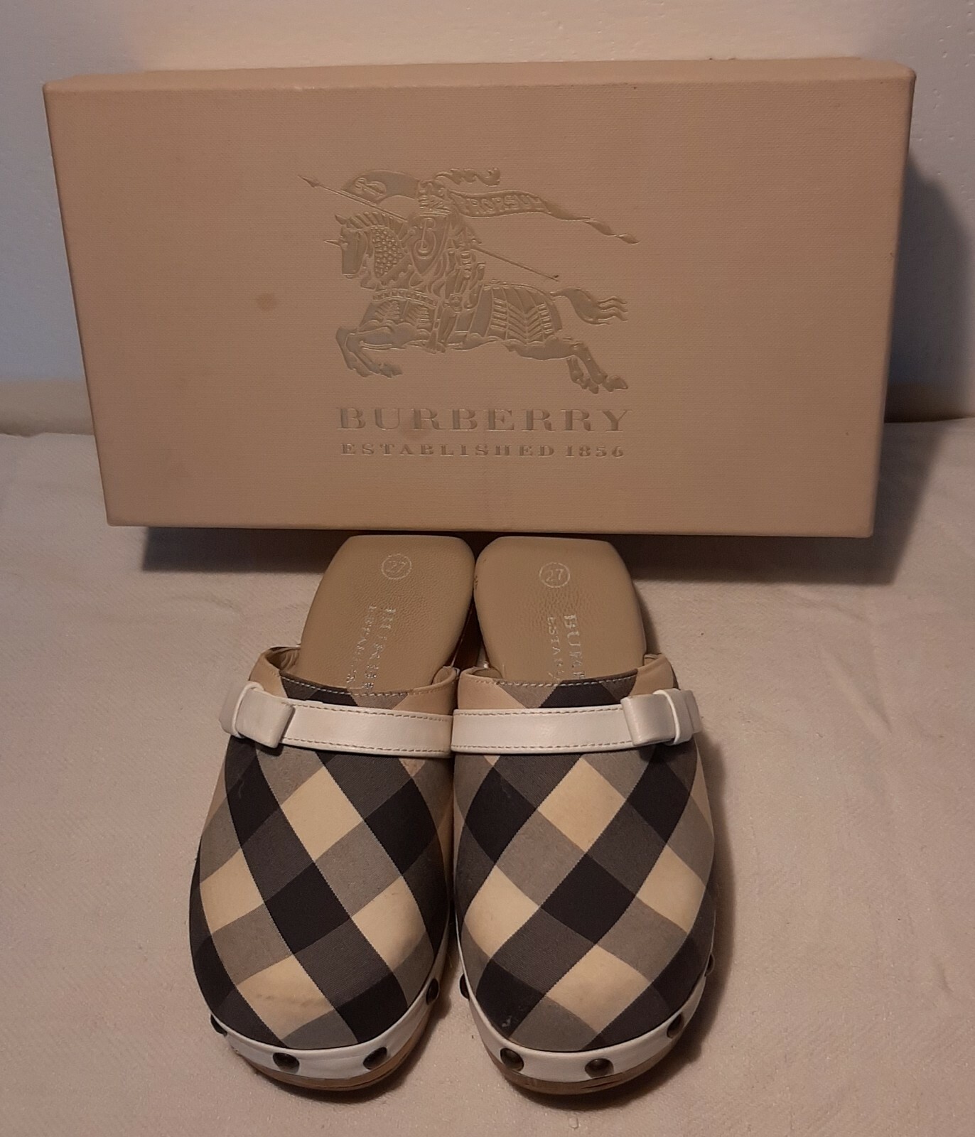BURBERRY Children's Clogs No. 27 Signed Original Clogs