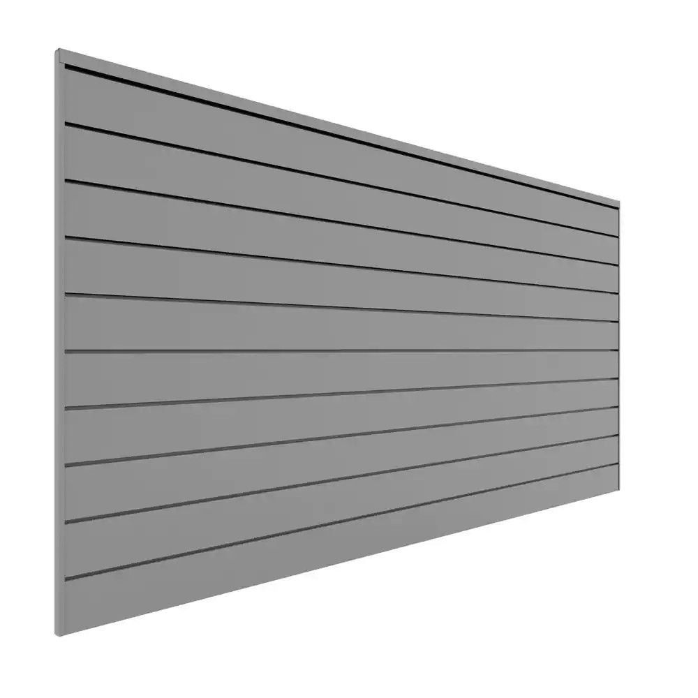 PVC Slatwall 8 Ft. X 4 Ft. Light Gray