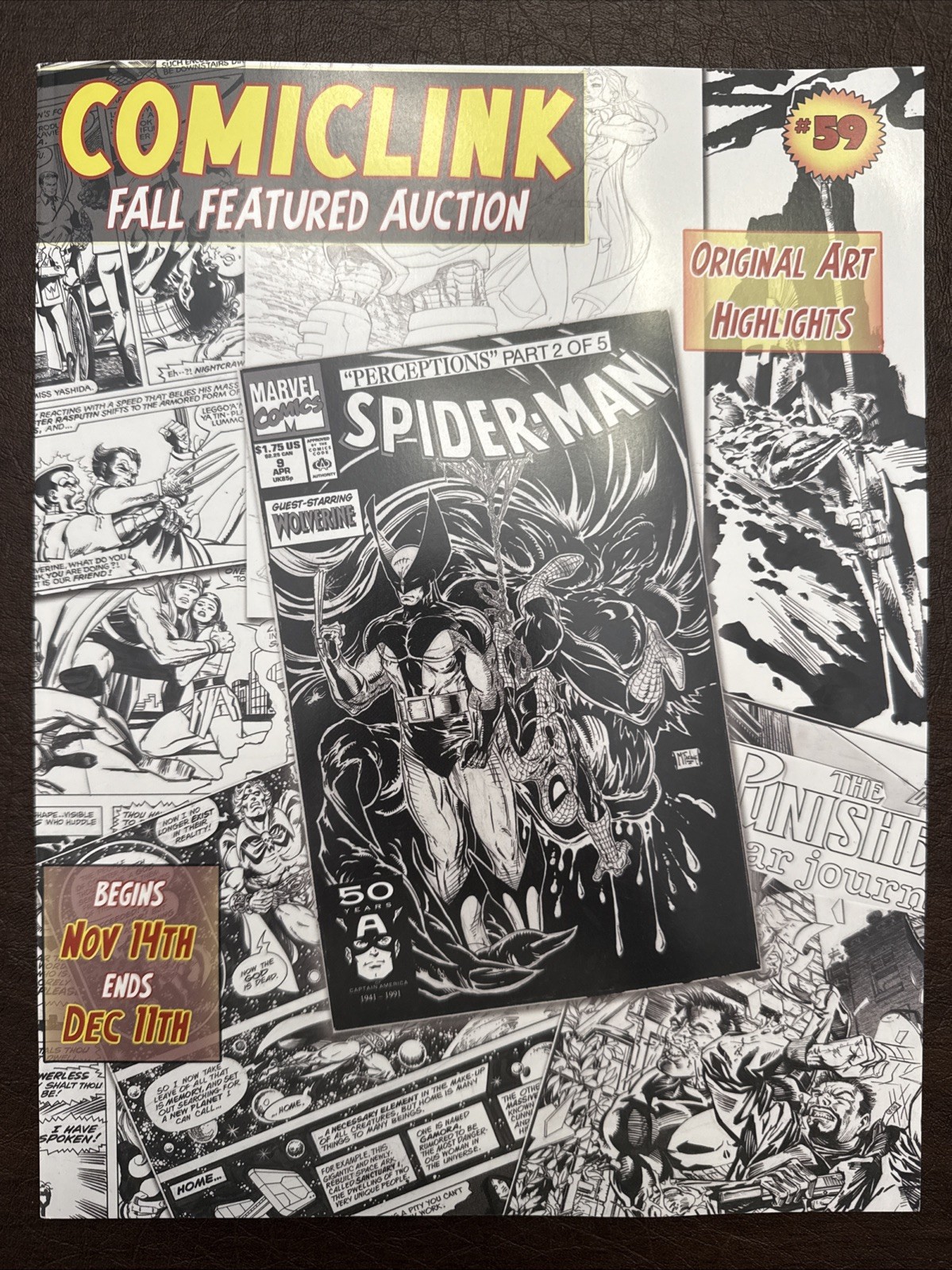 Comiclink #59 Fall Featured Auction catalog - McFarland Spider-Man cover