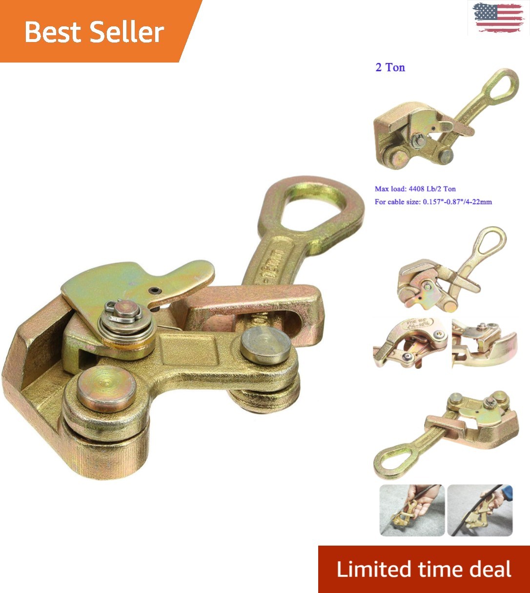 Cable Grip Wire Gripper Tool - 4408 Lbs Capacity, Safe & Compact Design