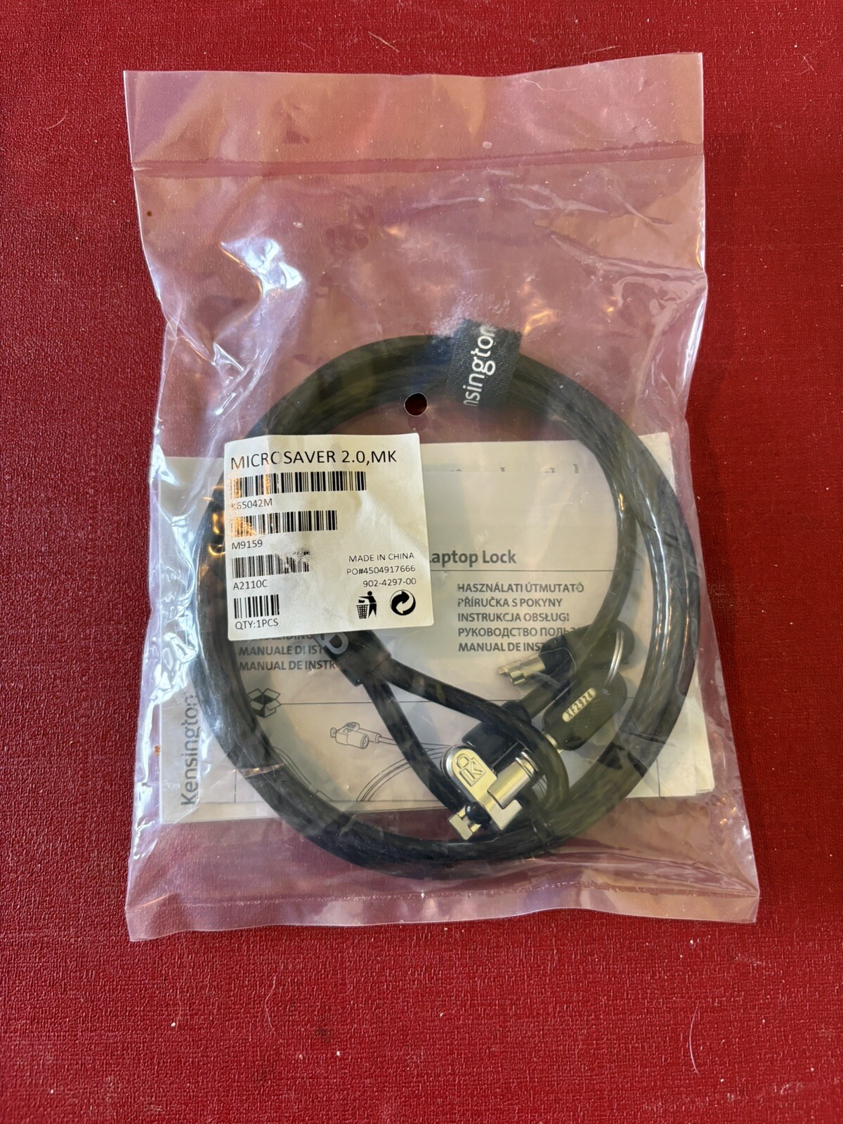 NEW KENSINGTON MICROSAVER 2.0 KEYED LAPTOP LOCK