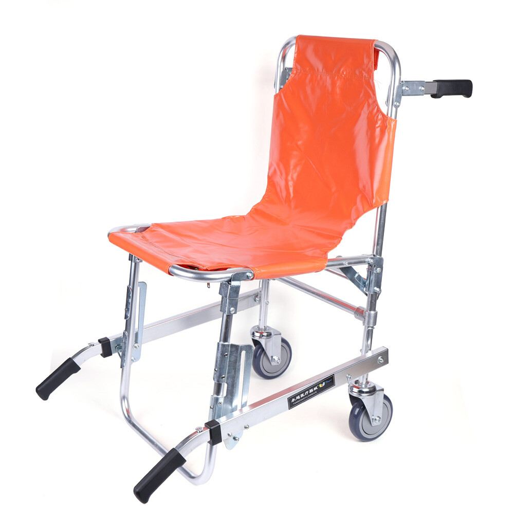 EMS staircase chair two -wheeled orange without brakes