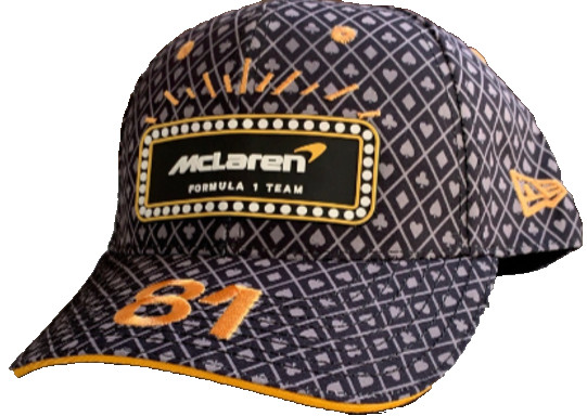 2025 Las Vegas Grand Prix Black McLaren F1 Racing Piastri 81 Cap; Factory 2nd