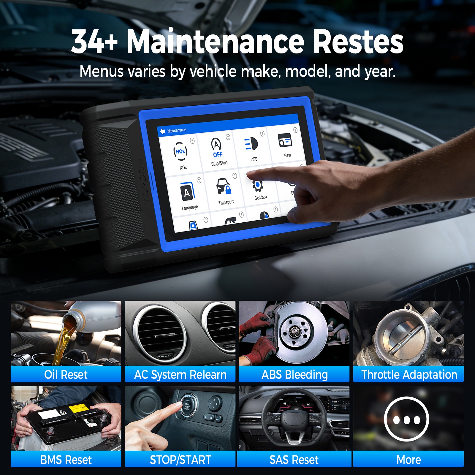 2026 TOPDON VeriDiag X800BT OBD2 Scanner Bidirectional All System Tool 34+ Reset