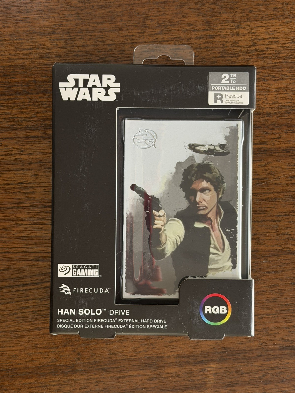 Seagate FireCuda External Gaming Drive 2TB HDD - Star Wars Han Solo New