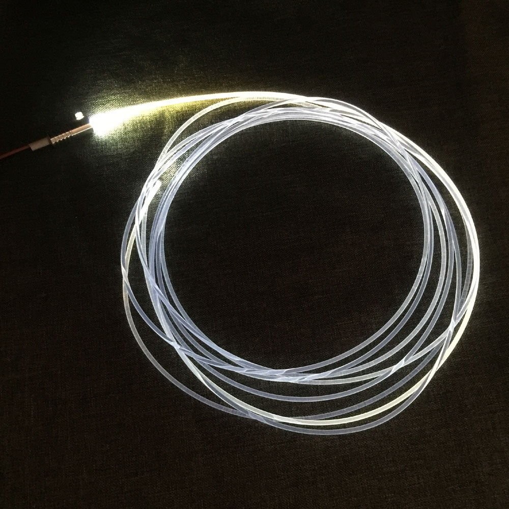 Raysell 3mm 16ft/5Meters PMMA Side Glow Optic Fiber length 5Meters, White