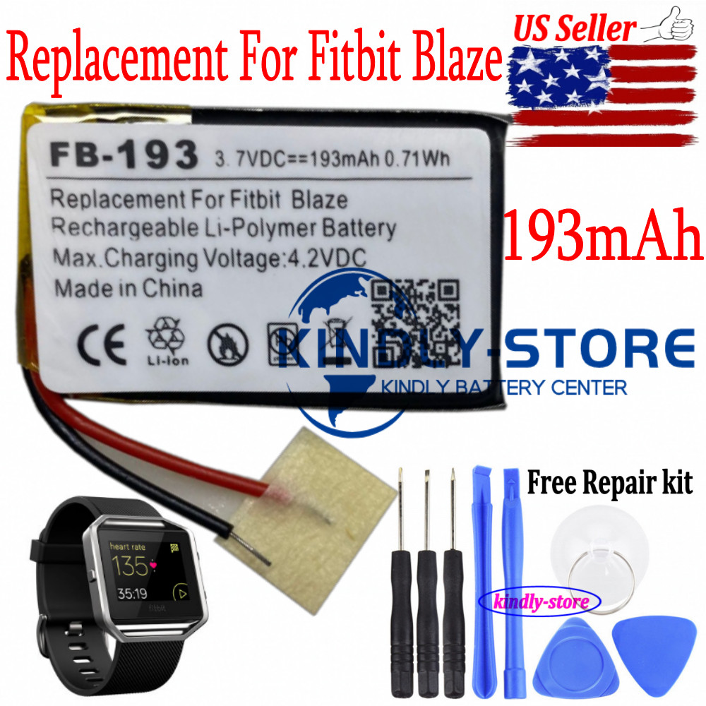 US Seller 193mAh Repair Battery For Fitbit Blaze Smart Fitness Watch +TOOLS
