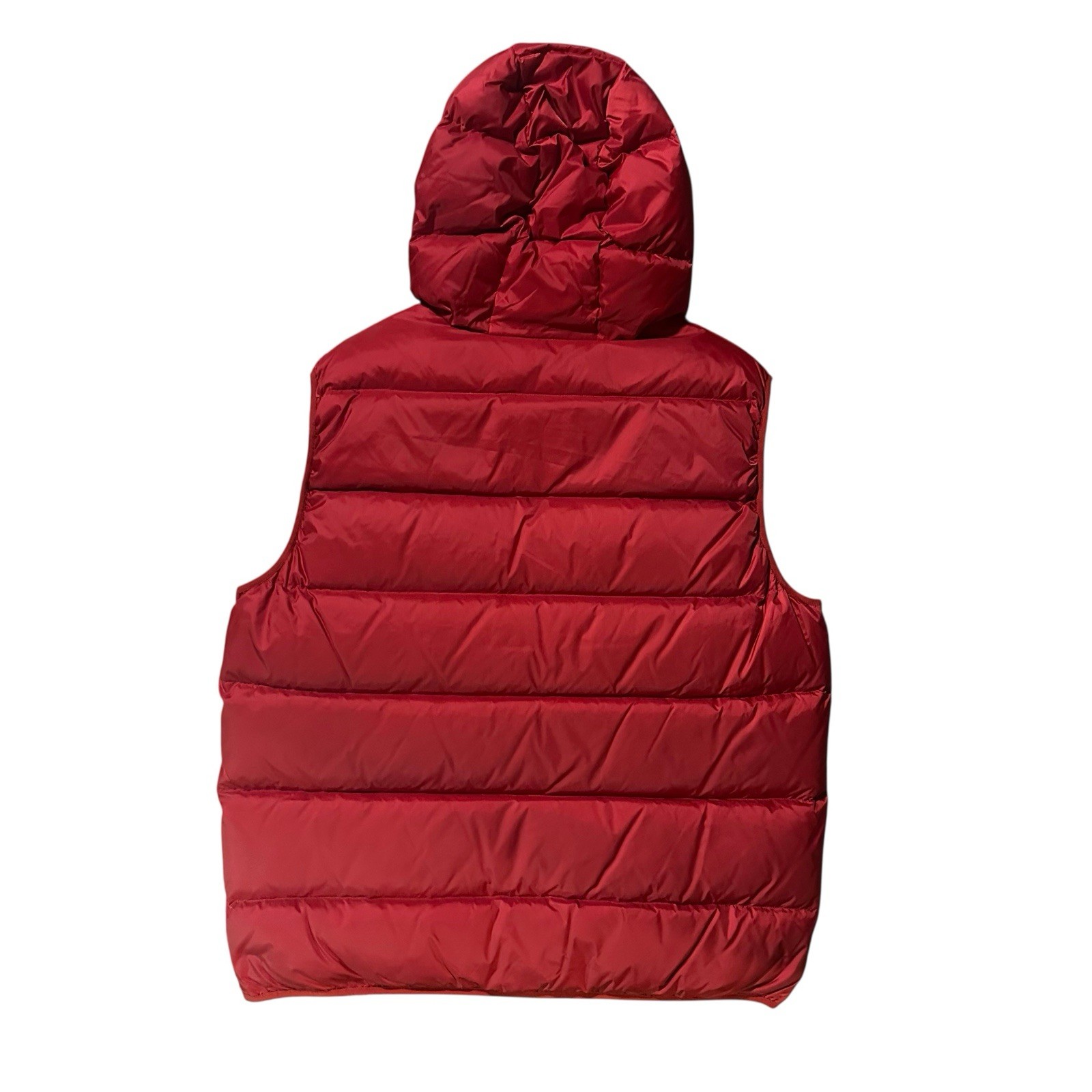 Michael Kors Red Blue Hooded Down Puffer Vest Weather Engineered Size XL