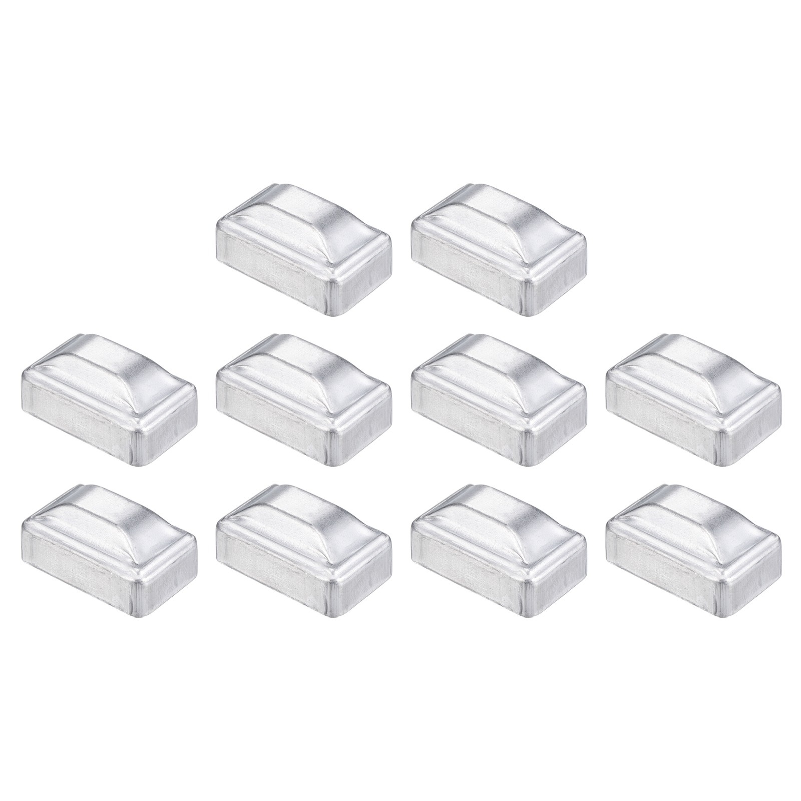 10Pcs Fence Post Cap, Galvanized Deck Post Caps Fit 2" x 1.2" Pipe, Silver