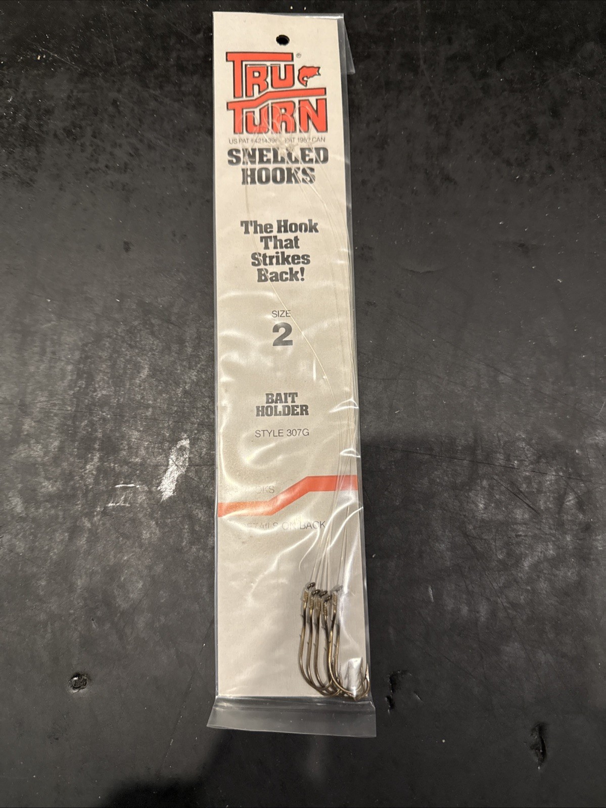 Tru-Turn Snelled Hooks Ref 307G Size 2 Qty 6 Per Pack