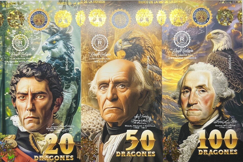 Colombia, 20;50;100 Dragones, 2024, Fathers of The Country, Club De La Moneda