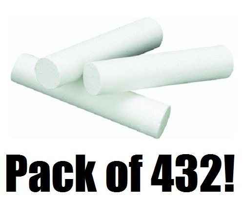 Hanson 10374 White Railroad Marking Chalk - 432 Pack