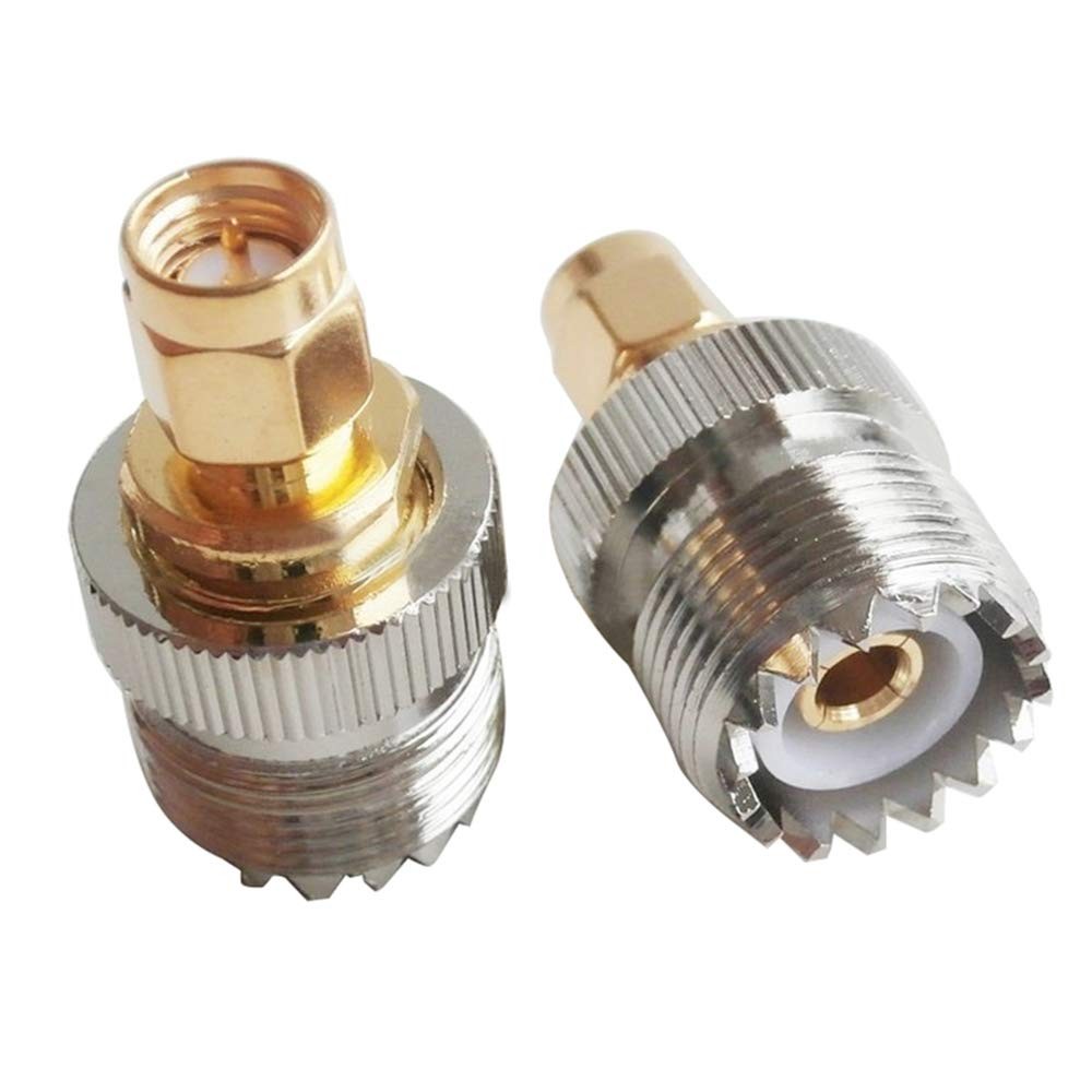 TengKo UHF Female to SMA Male Adapter RF Coax Connector SO239(PL259) 2 Pack