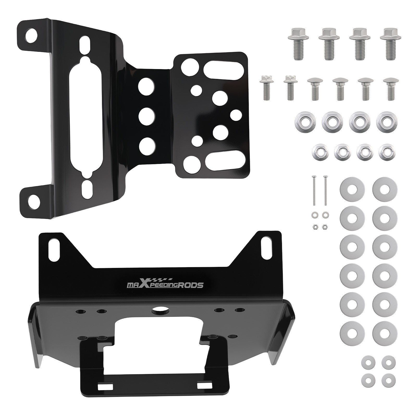 Winch Mount Plate Bracket for Polaris RZR Turbo/General 1000 2016-2026 Steel