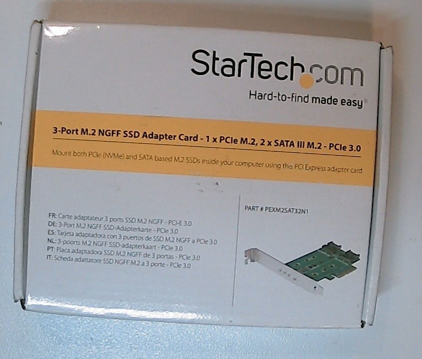 StarTech 3-Port M.2 SSD (NGFF) Adapter Card