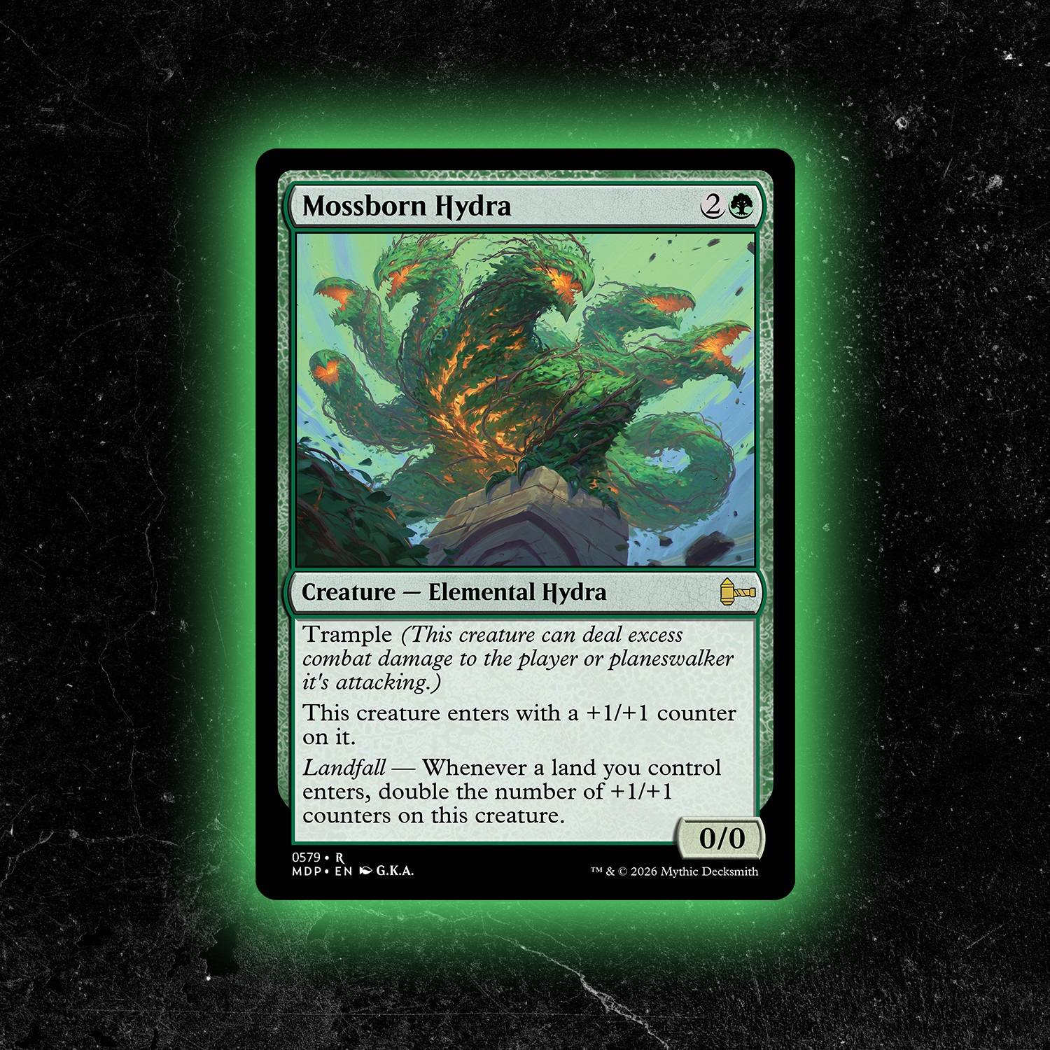 Mossborn Hydra - Custom MTG Commander Card