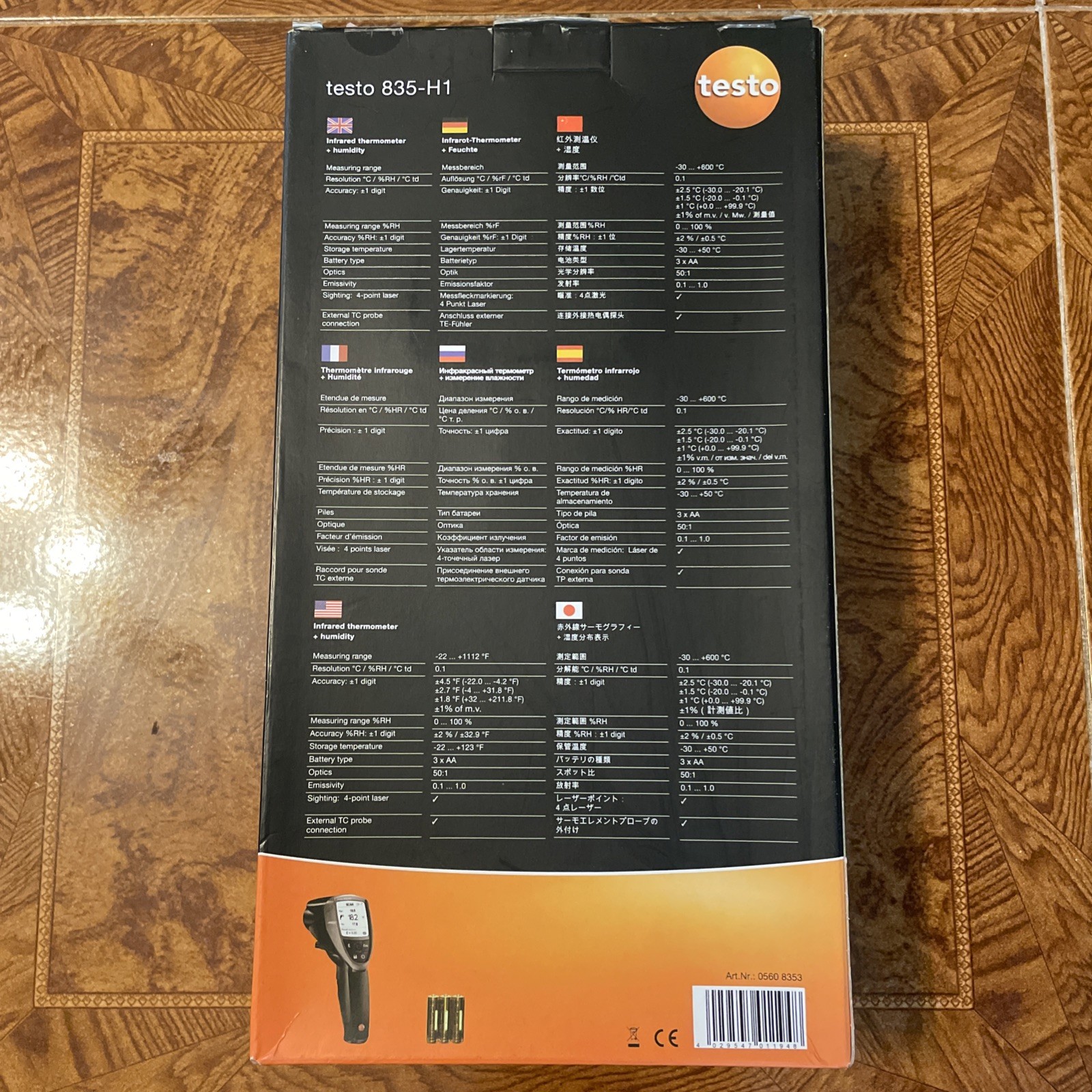Testo 835-H1 Infrared thermometer Moisture Meter