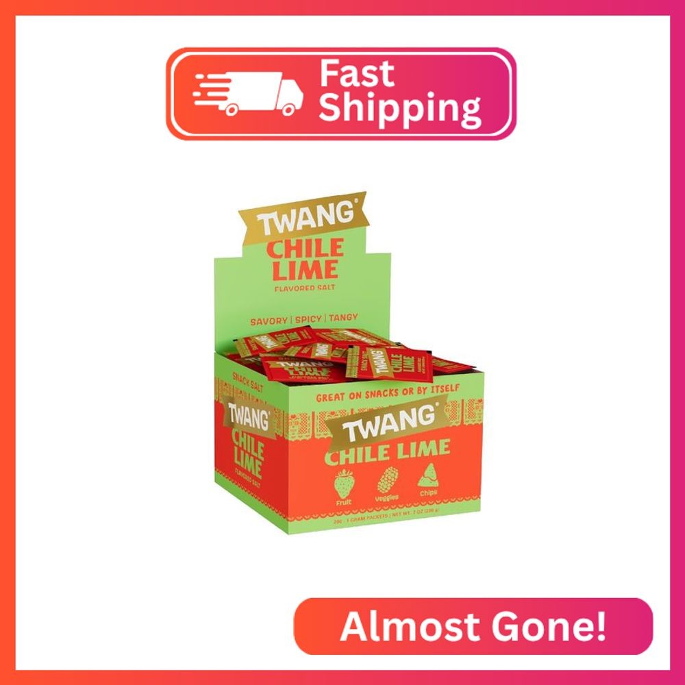 Twang Flavored Snack Salt Packets, Chile Lime, Toppings for Popcorn, Fresh Fruit
