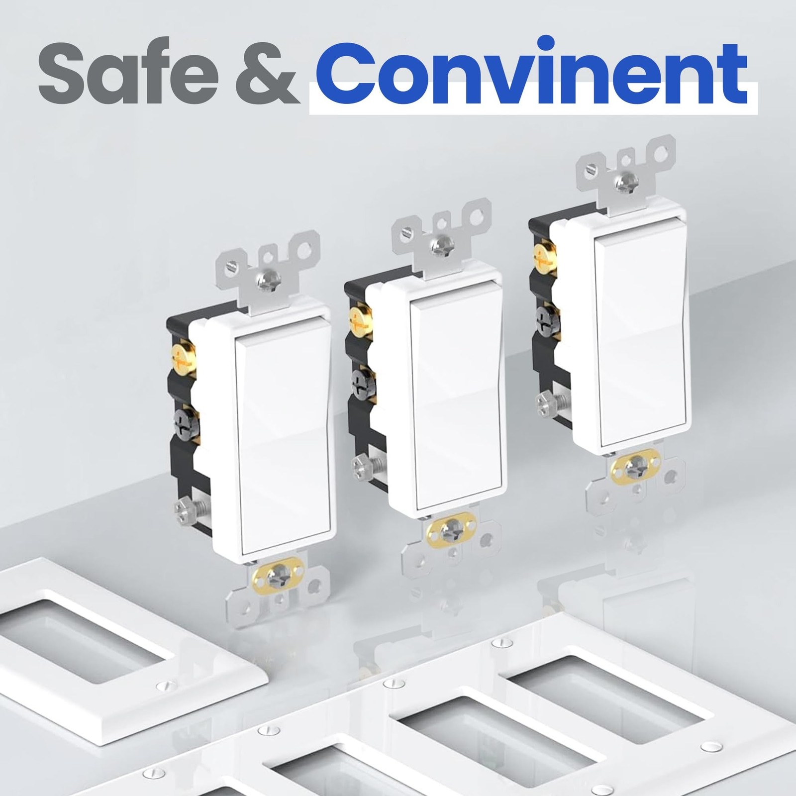4-Way Switch, Decorator Paddle Rocker Light Switch, Residential Grade, 15A 12...