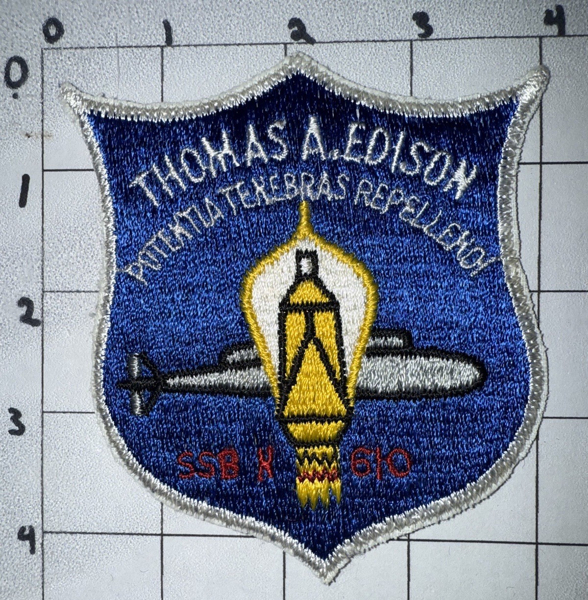 1970s - 1980s USN SSBN-610 Submarine Thomas A. Edison Patch (22)