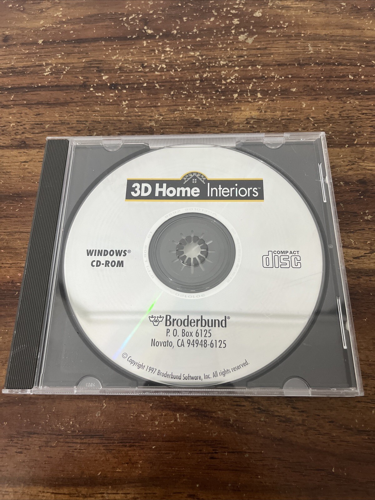 3D Home Interiors by Broderbund 1997- Software for Windows CD-Rom PC