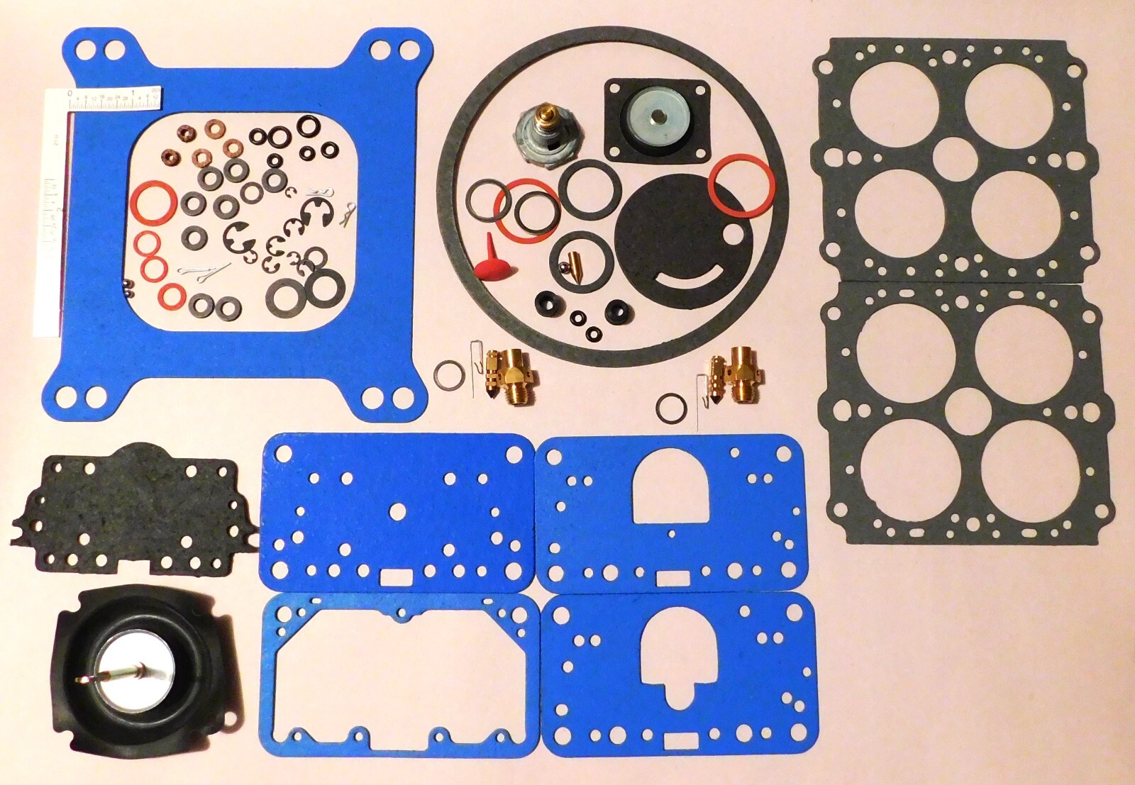 Holley Carburetor Kit w/ Diaphragm 1850 80457 80551 Non-Adjust Needle & Seat